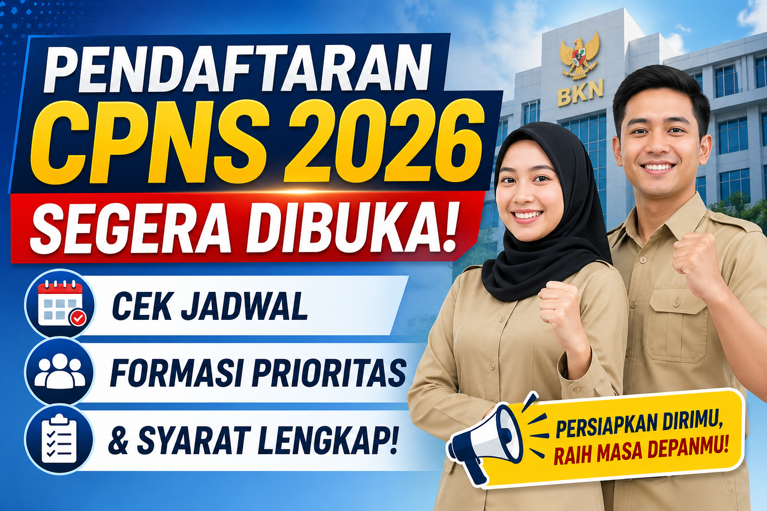 Pendaftaran CPNS 2026 Segera Dibuka: Cek Jadwal, Formasi Prioritas & Syarat Lengkap!